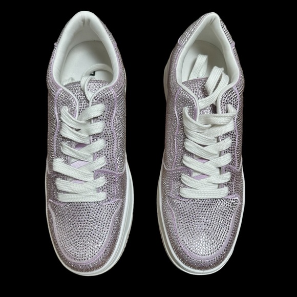 Novus Women’s light purple sneakers with silver rhinestones Size 9 NWOT - Picture 2 of 5